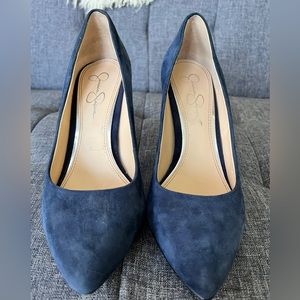 Jessica Simpson Blue Suede Pumps | Size 8.5